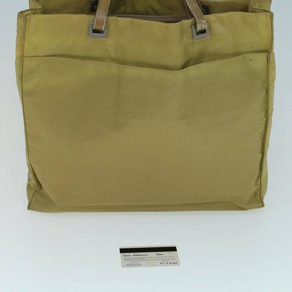PRADA Tote Bag Nylon Leather Khaki Auth bs8917 - Picture 12 of 16